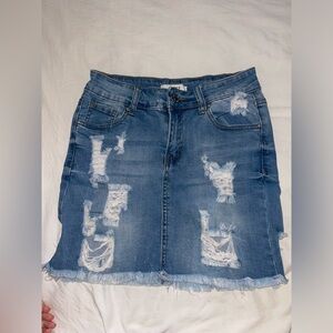 jean skirt